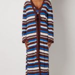 ZIG ZAG LONG CARDIGAN