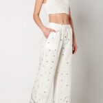 MIRRORS EMBROIDERED TROUSERS