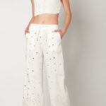 MIRRORS EMBROIDERED TROUSERS