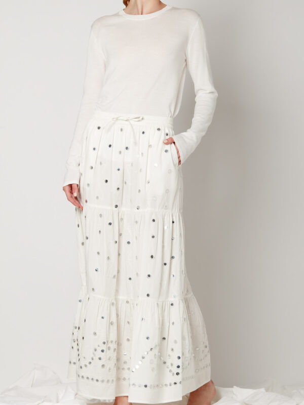 MIRRORS EMBROIDERED SKIRT