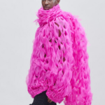 BRAIDED SILK ORGANZA OVERSIZED SCARF