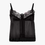LACE TRIM SATIN TOP