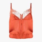 LACE TRIM SATIN TOP