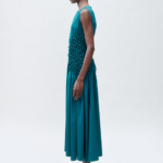 DRAPED RUCHED DRESS