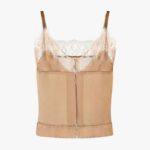 LACE TRIM SATIN TOP