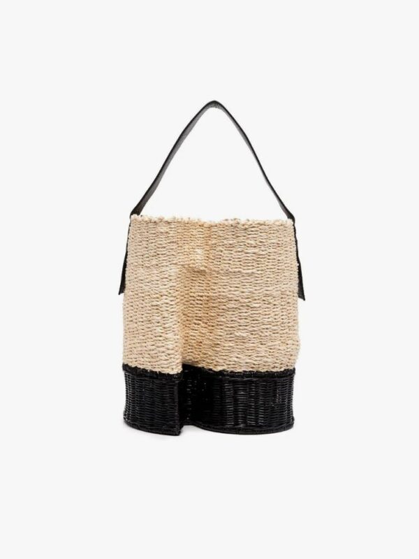 RAFFIA BUCKET BAG