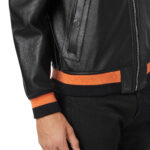 LEATHER BOMBER JACKET