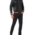 LEATHER BOMBER JACKET