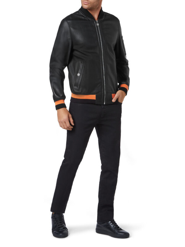 LEATHER BOMBER JACKET