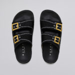 TROMPE L'ŒIL JACQUARD TWO-STRAP SLIDE