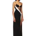 TULLE INSERT CONTRAST GOWN