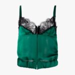 LACE TRIM SATIN TOP