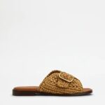 SANDALS IN RAFFIA