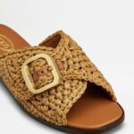 SANDALS IN RAFFIA