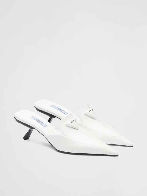BRUSHED LEATHER MULES