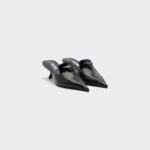 BRUSHED LEATHER MULES