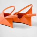 BRUSHED LEATHER SLINGBACK PUMPS