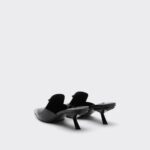 BRUSHED LEATHER MULES