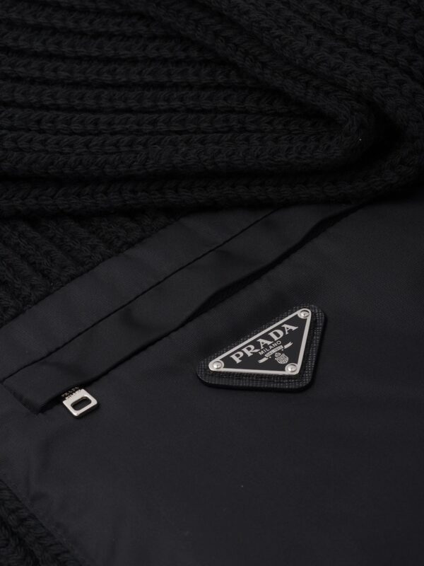 RE NYLON GABARDINE AND WOOL SCARF