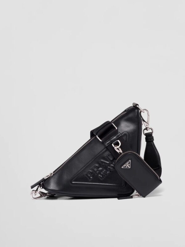 TRIANGLE LEATHER SHOULDER BAG