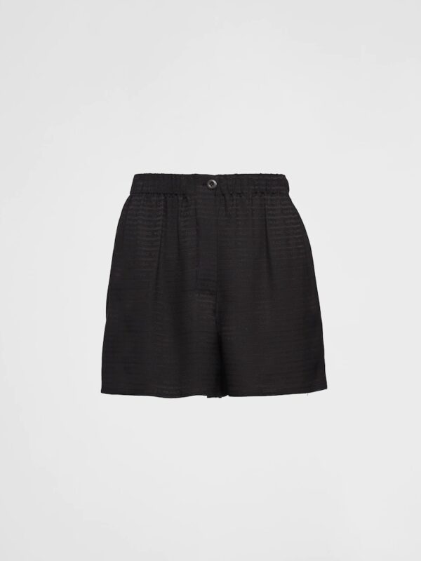 JACQUARD CREPE DE CHINE SHORTS
