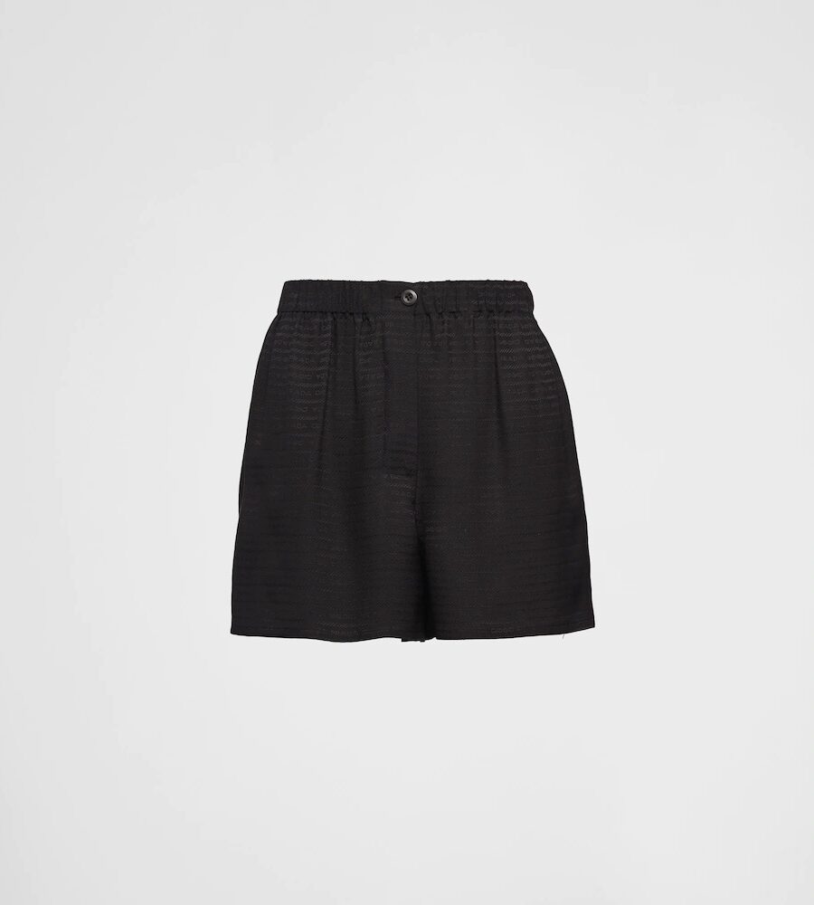 JACQUARD CREPE DE CHINE SHORTS