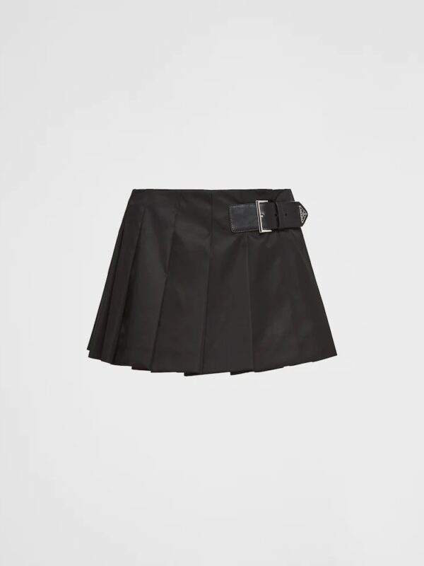 PLEATED RE-NYLON SKIRT