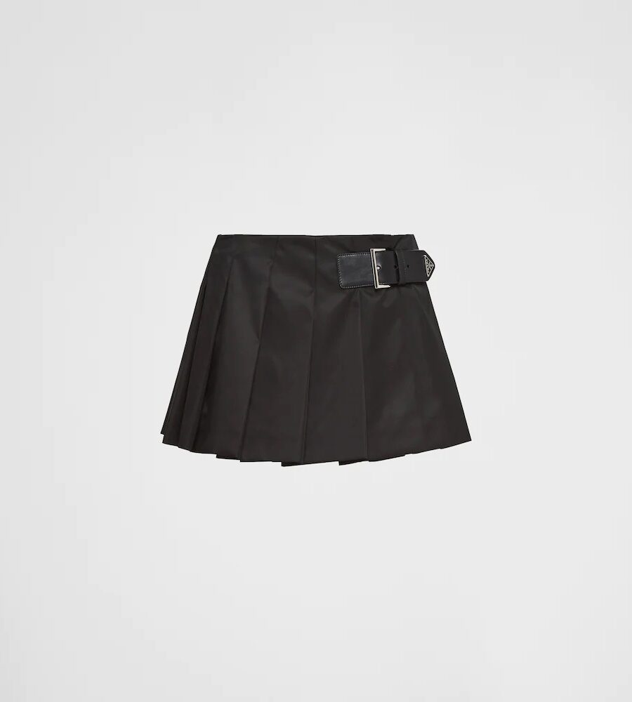 PLEATED RE-NYLON SKIRT