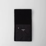 RE NYLON GABARDINE AND WOOL SCARF