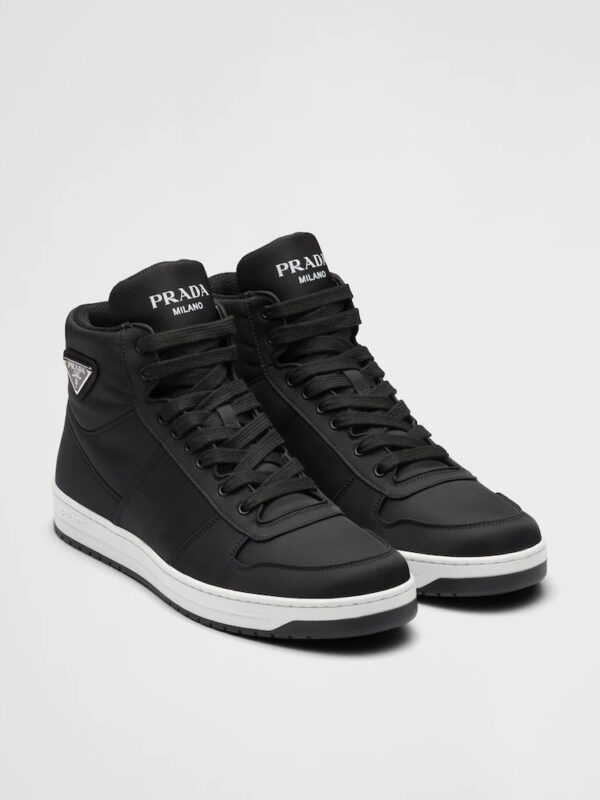 RE NYLON GABARDINE HIGH TOP SNEAKERS