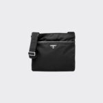 RE NYLON AND SAFFIANO LEATHER SHOULDER BAG