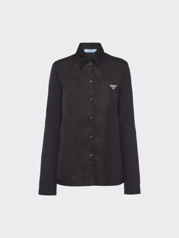 POPLIN AND RE NYLON SHIRT