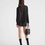 JACQUARD CREPE DE CHINE SHORTS
