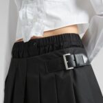 PLEATED RE-NYLON SKIRT