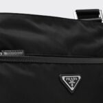 RE NYLON AND SAFFIANO LEATHER SHOULDER BAG