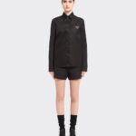 POPLIN AND RE NYLON SHIRT