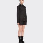 POPLIN AND RE NYLON SHIRT