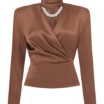 CRYSTAL FLAME CHAIN AND CHOKER WRAP TOP