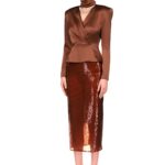 CRYSTAL FLAME CHAIN AND CHOKER WRAP TOP