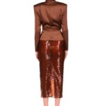 CRYSTAL FLAME CHAIN AND CHOKER WRAP TOP