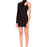 ONE SLEEVE CRYSTAL FLAME CHAIN MINI DRESS Regular price
