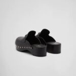STUDDED LEATHER CLOGS