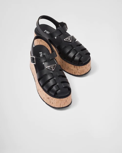 RUBBER WEDGE PLATFORM SANDALS