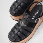 RUBBER WEDGE PLATFORM SANDALS