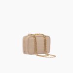 LOGO EMBOSSED LEATHER TOP HANDLE BAG