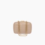 LOGO EMBOSSED LEATHER TOP HANDLE BAG
