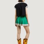 TRACK PLEATED SKIRT