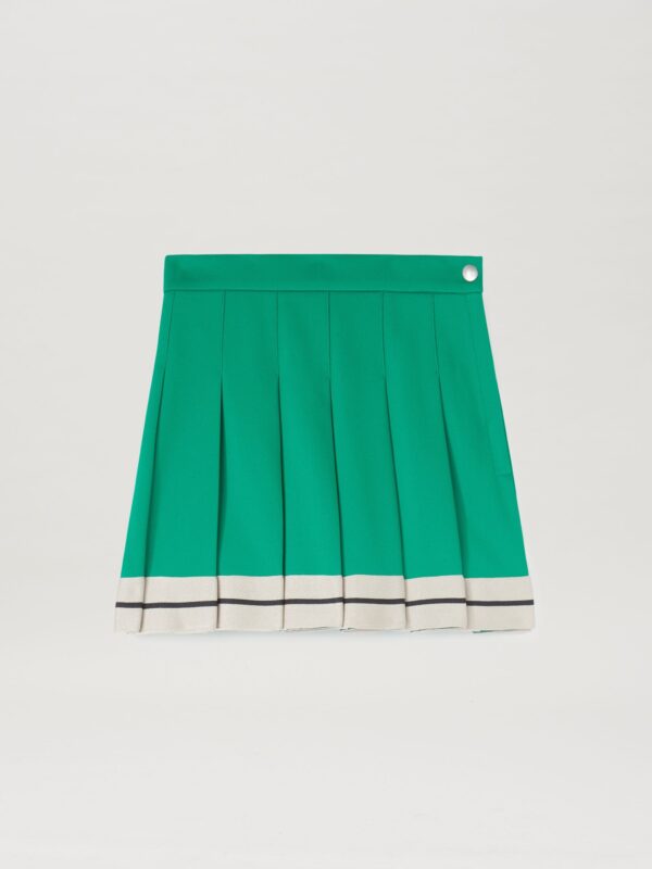 TRACK PLEATED SKIRT