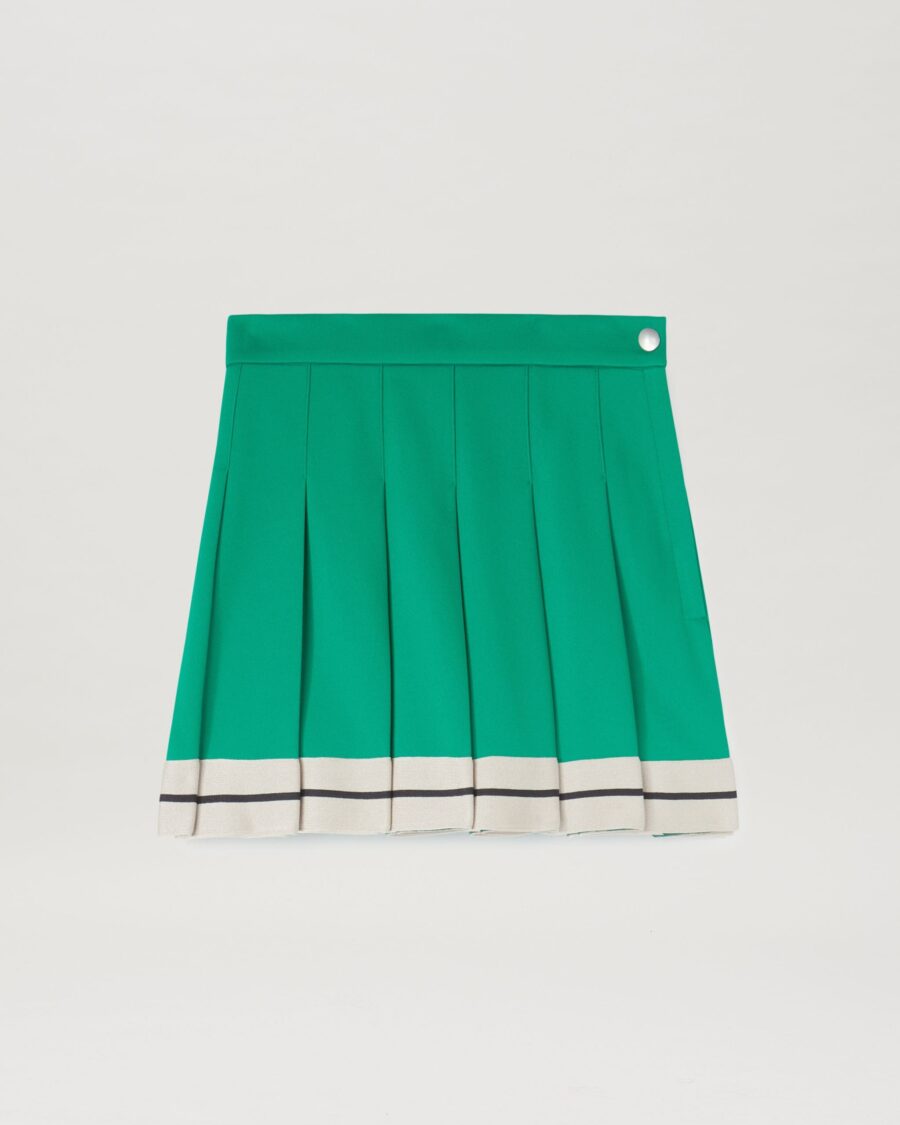 TRACK PLEATED SKIRT