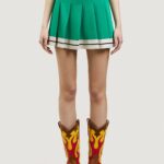 TRACK PLEATED SKIRT